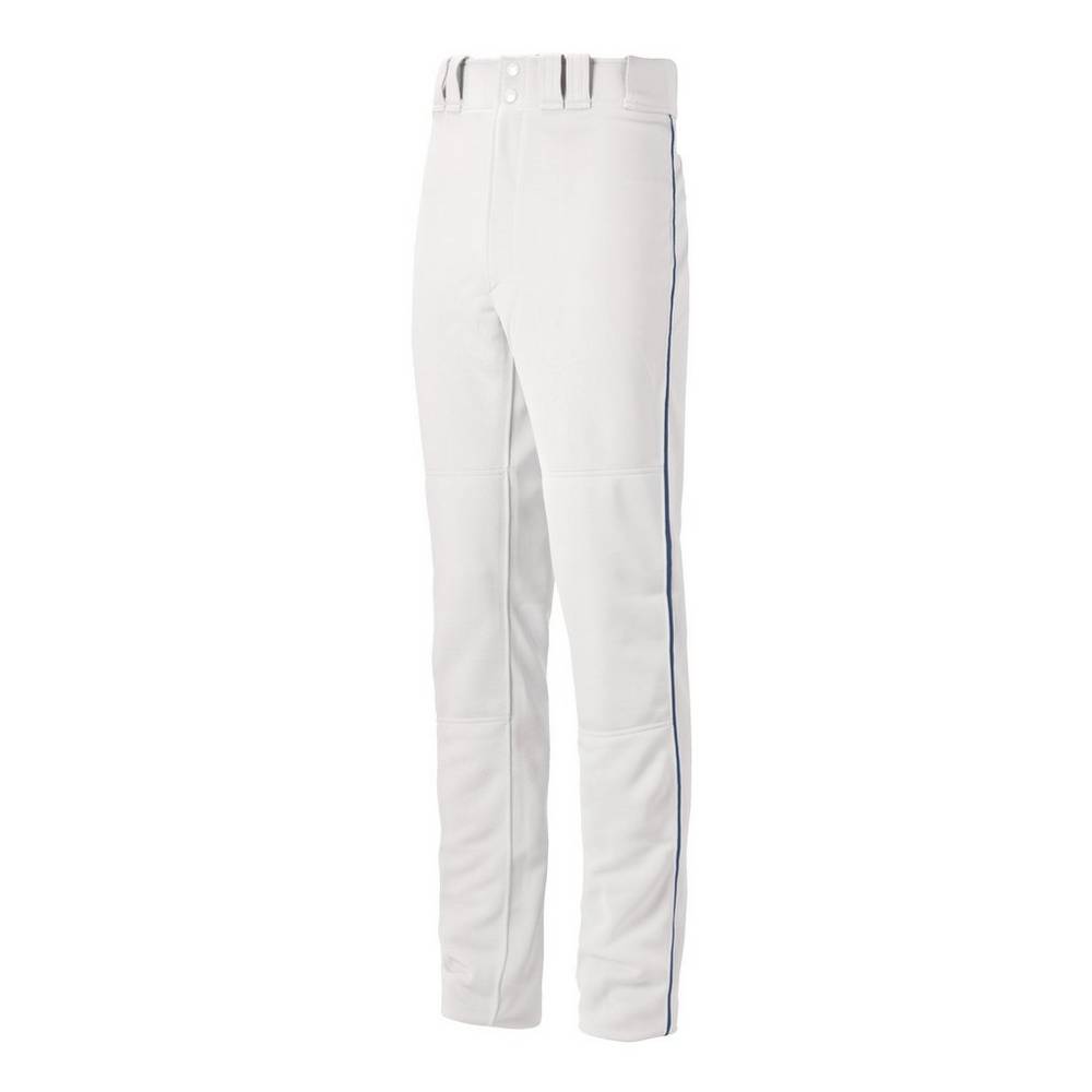 Pantalones Mizuno Beisbol Premier Pro Piped G2 Para Hombre Blancos/Azul Marino 3192408-LO